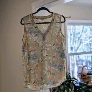Rose + Olive Floral Sleeveless Top